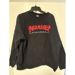 Thrasher Magazine Godzilla Crewneck Sweatshirt Black Adult Size XL Skate Y2K